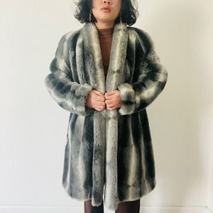 Vintage Gray Fur Coat